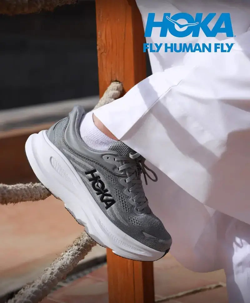 Hok_a Bondi 9 Grey Shoes