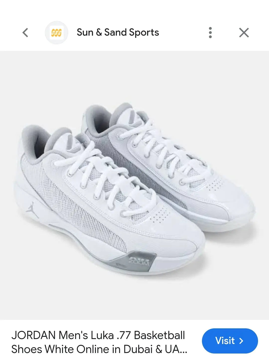 Jordan Luka 77 White Grey Premium Semi UA Quality Shoes
